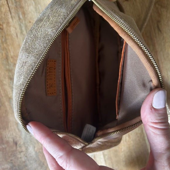 HOBO Reach Crossbody in Golden Taupe, small, functional, sold out everywhere. - Picture 6 of 10